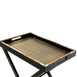 Elba Glossy Ebony and horn Butler’s Tray Table