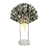 Eleganza Orientale black and gold glass fan shape sculpture