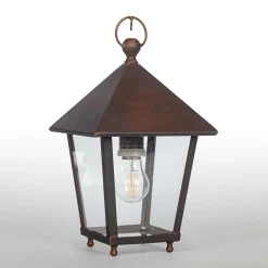 Elena Square Burnished Brass Lantern