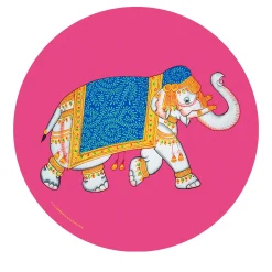 Elephant Set of 2 Pink Placemats