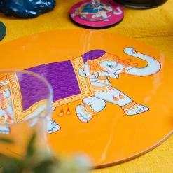 Elephant Set of 2 Yellow Placemats
