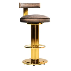 Elide Gold Brass Bar Stool