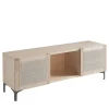 Elisa 2-Door Ash & Wicker TV Stand