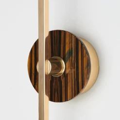 Elite Stick Polished brass and Tiger Eye Wall Sconce