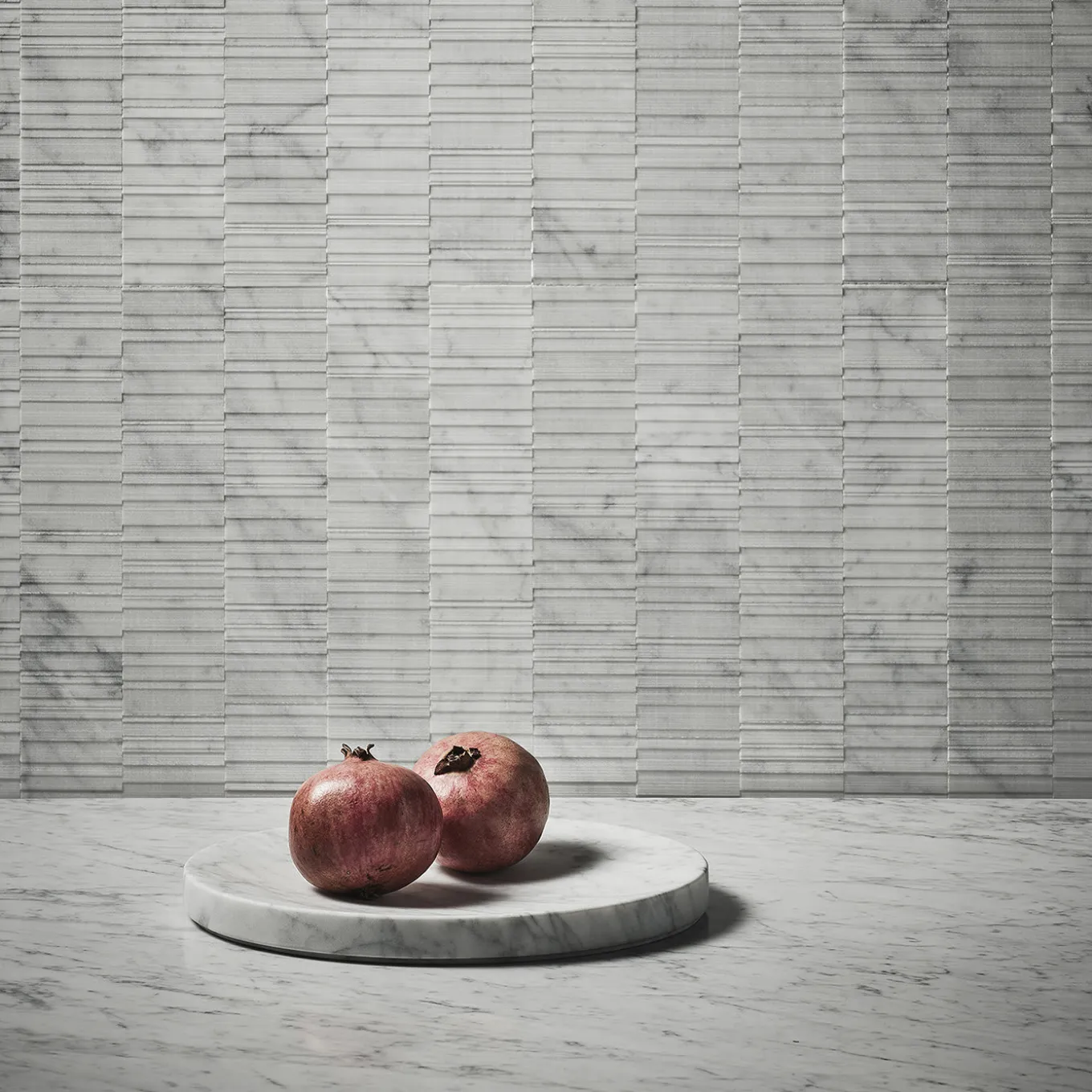 Ellipse Carrara Marble Fruit Bowl