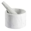 Ellipse Carrara Marble Mortar & Pestle