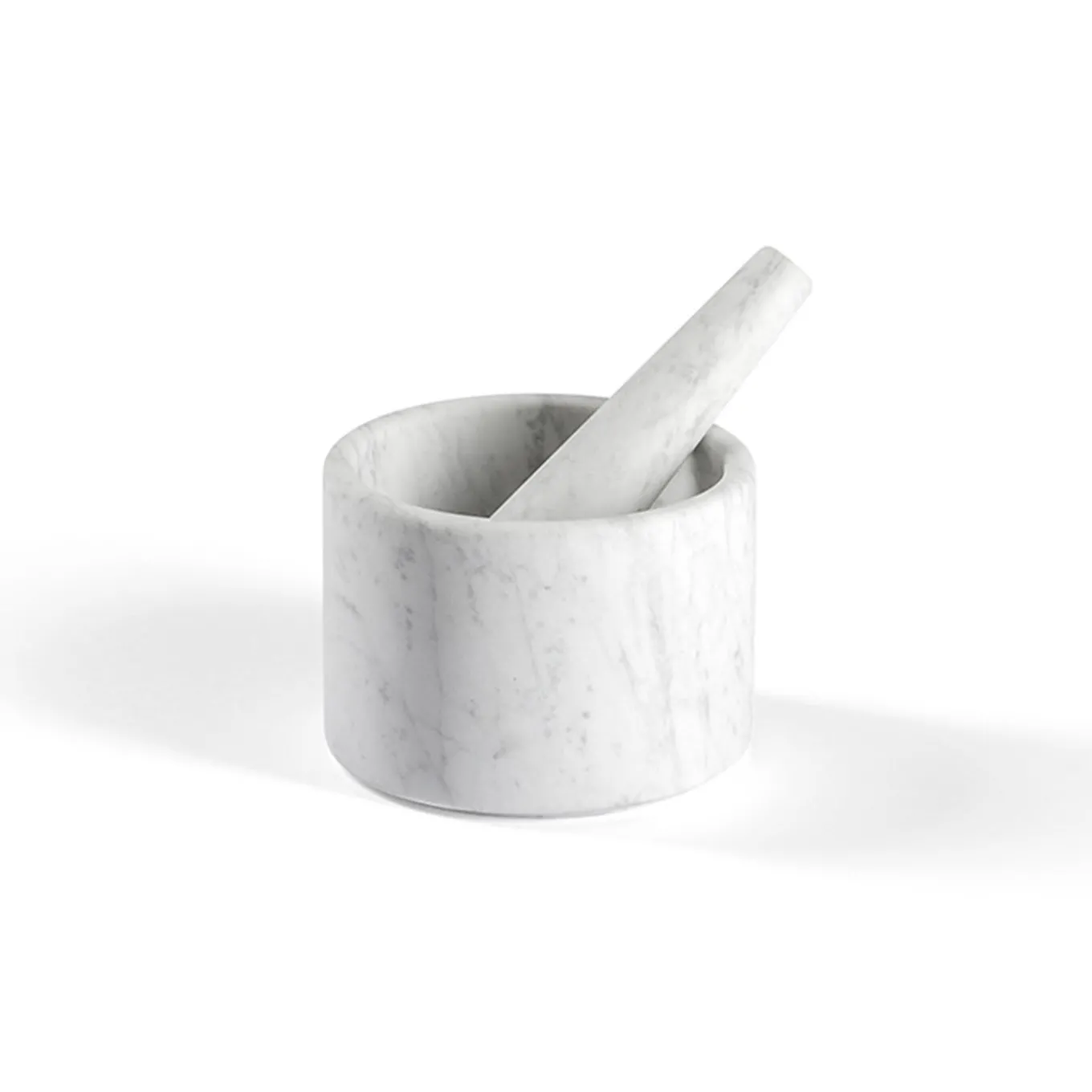 Ellipse Carrara Marble Mortar & Pestle