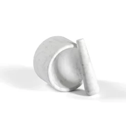Ellipse Carrara Marble Mortar & Pestle