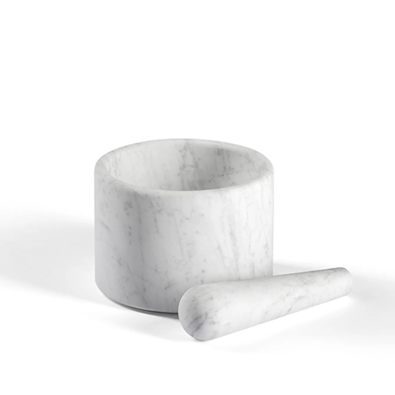 Ellipse Carrara Marble Mortar & Pestle