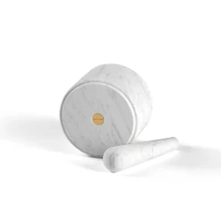 Ellipse Carrara Marble Mortar & Pestle