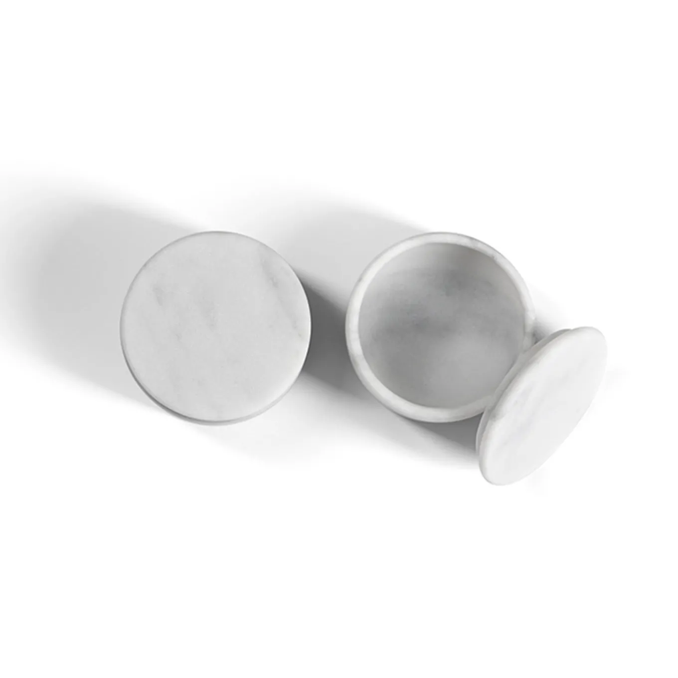Ellipse Carrara Marble Salt & Pepper Set
