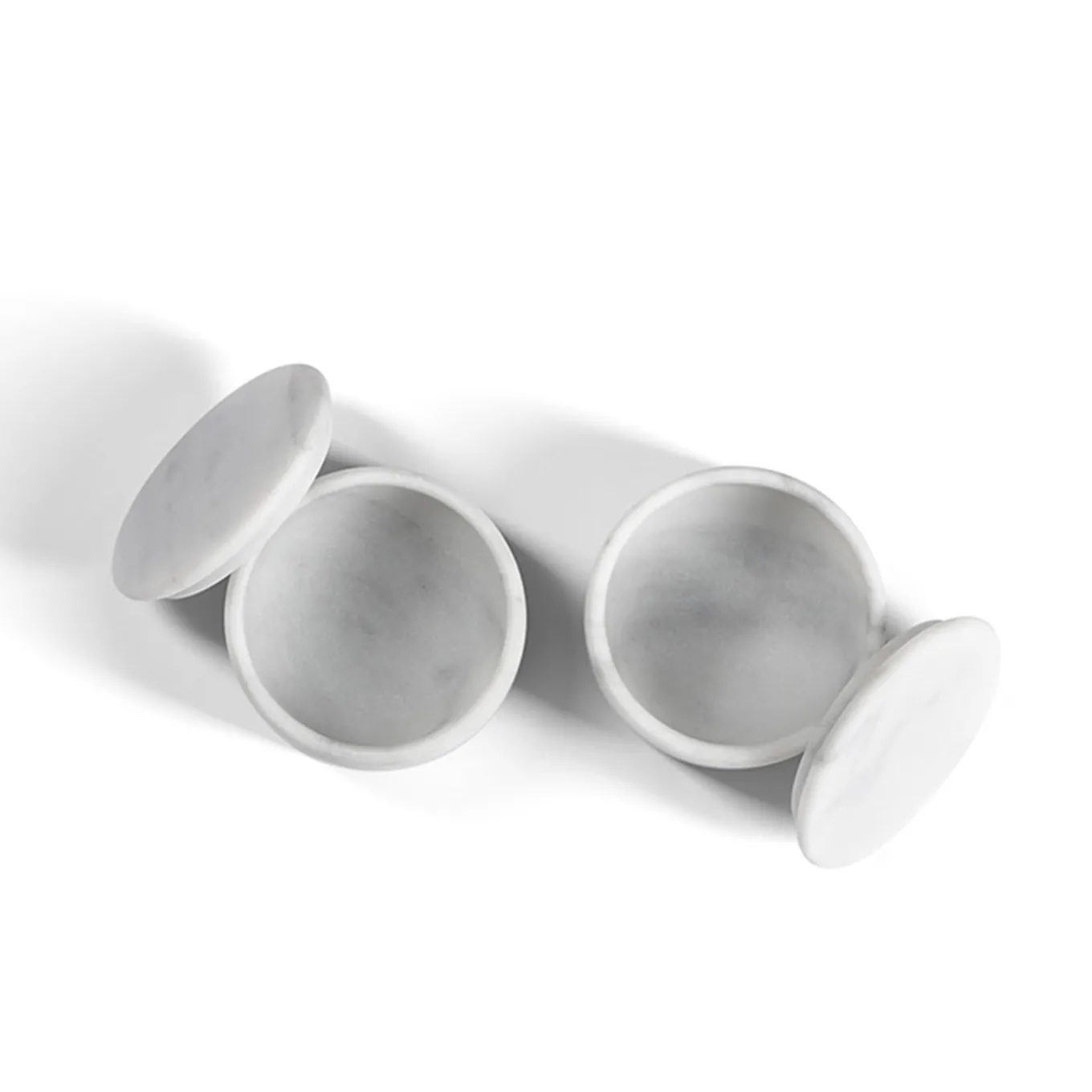 Ellipse Carrara Marble Salt & Pepper Set