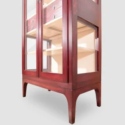 Elsa 2-Door Red Display Cabinet by Eugenio Gambella
