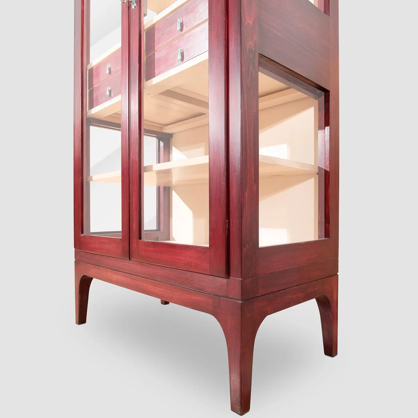 Elsa 2-Door Red Display Cabinet by Eugenio Gambella