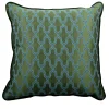 Emerald Carré Cushion in jacquard fabric