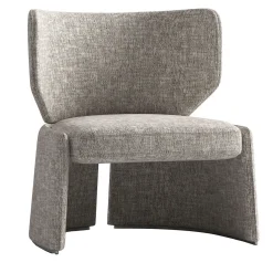 Emilia Gray fabric Lounge Chair