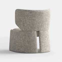 Emilia Gray fabric Lounge Chair