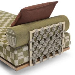 Emir 189 Olive Check Outdoor Sunbed
