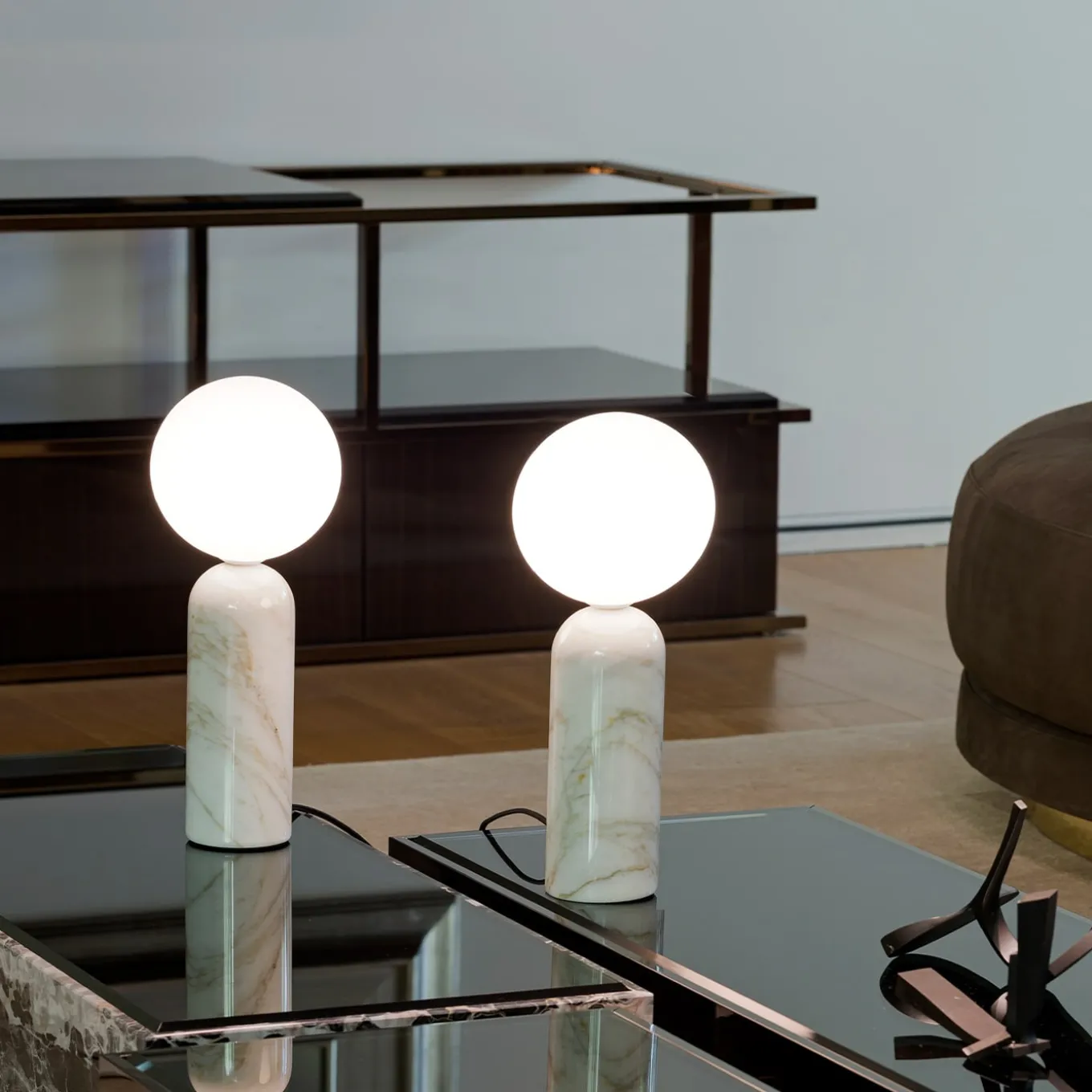 Emma White Calacatta Table Lamp