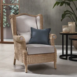 Emma Wicker Bergére Armchair