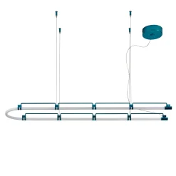 Endless Blue Matte Metal Chandelier