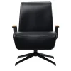 Endo Black Leather Swivel Office Armchair