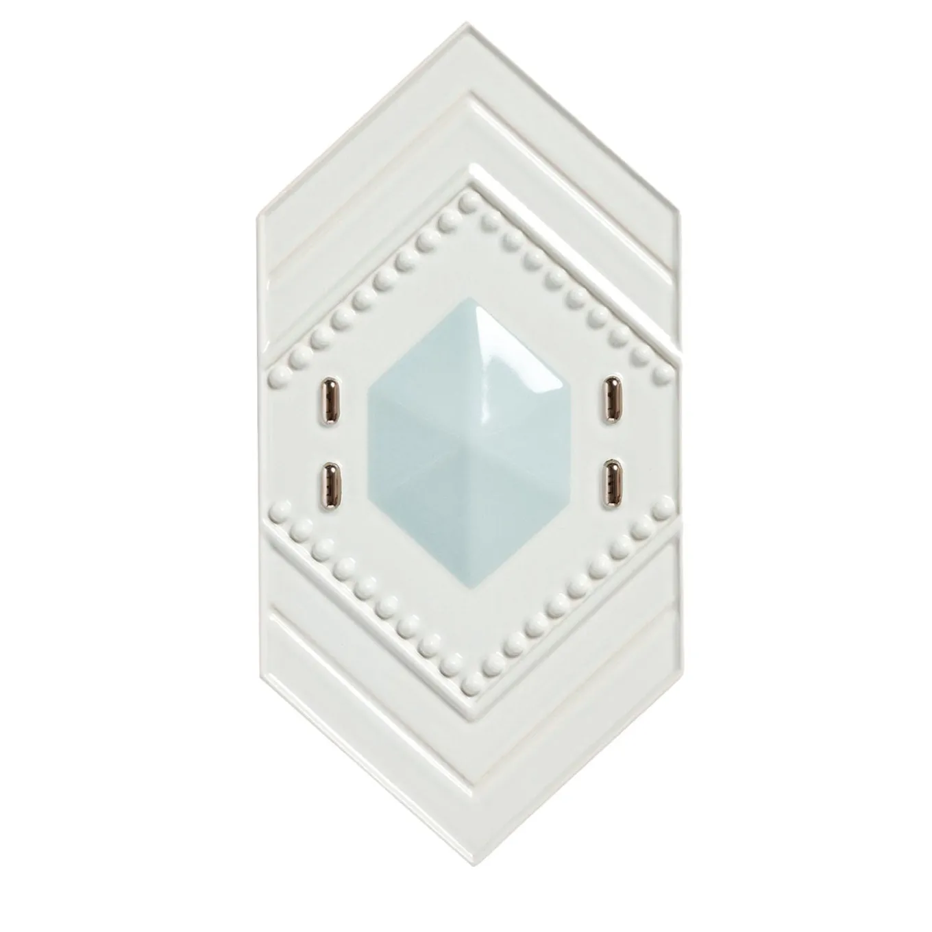 Enigma Glossy White And Vintage Green Ceramic Tile By Elena Salmistraro