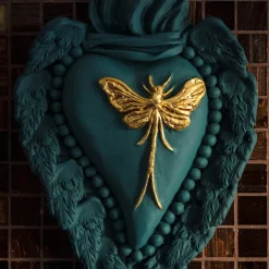 Ephemerus in Nature Green Ceramic Heart