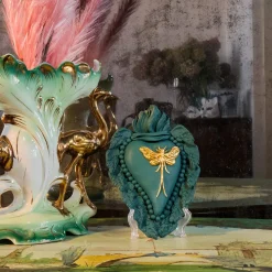 Ephemerus in Nature Green Ceramic Heart