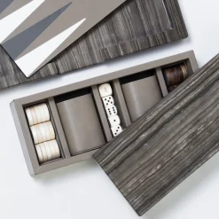 Eramosa Brown Ettore Marble Backgammon Board