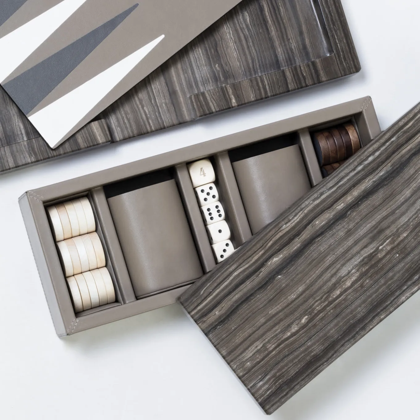 Eramosa Brown Ettore Marble Backgammon Board