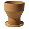 Erba Set of Terracotta Vase and Plant Saucer