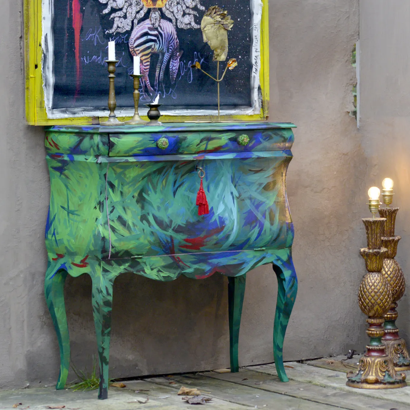 Erboso Vintage Flap Secretary Desk