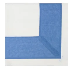 Erika Blue and White Linen Tablecloth