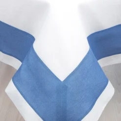 Erika Blue and White Linen Tablecloth