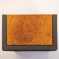 Erika Leather and Wood Desk Tray