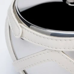 Escher Luna White Insulated Ice Bucket with Ice Tongs