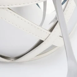 Escher Luna White Insulated Ice Bucket with Ice Tongs