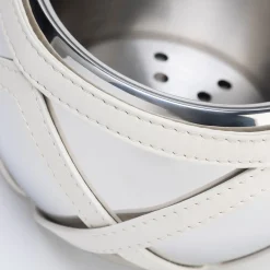 Escher Luna White Insulated Ice Bucket with Ice Tongs