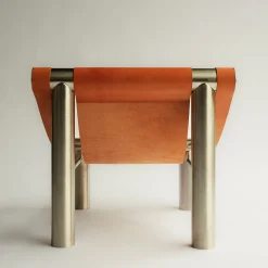 Eso Steel & Pieno Fiore Natural Leather Armchair by Andrea Tognon