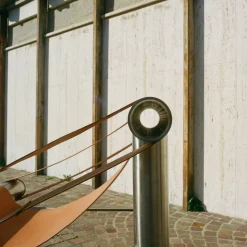 Eso Steel & Pieno Fiore Natural Leather Armchair by Andrea Tognon