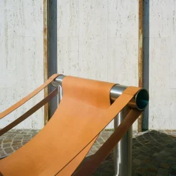 Eso Steel & Pieno Fiore Natural Leather Armchair by Andrea Tognon