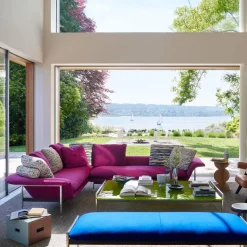 Esosoft 3-Seater Purple Sofa by Antonio Citterio