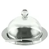 Essentia Cheese Tray with Crystal Dome Cover and Knife