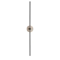 Essential Grand Stick Wall Sconce in Bronze and Travertine