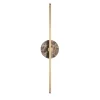Essential Stick in Satin Brass and Brown Emperador Marble