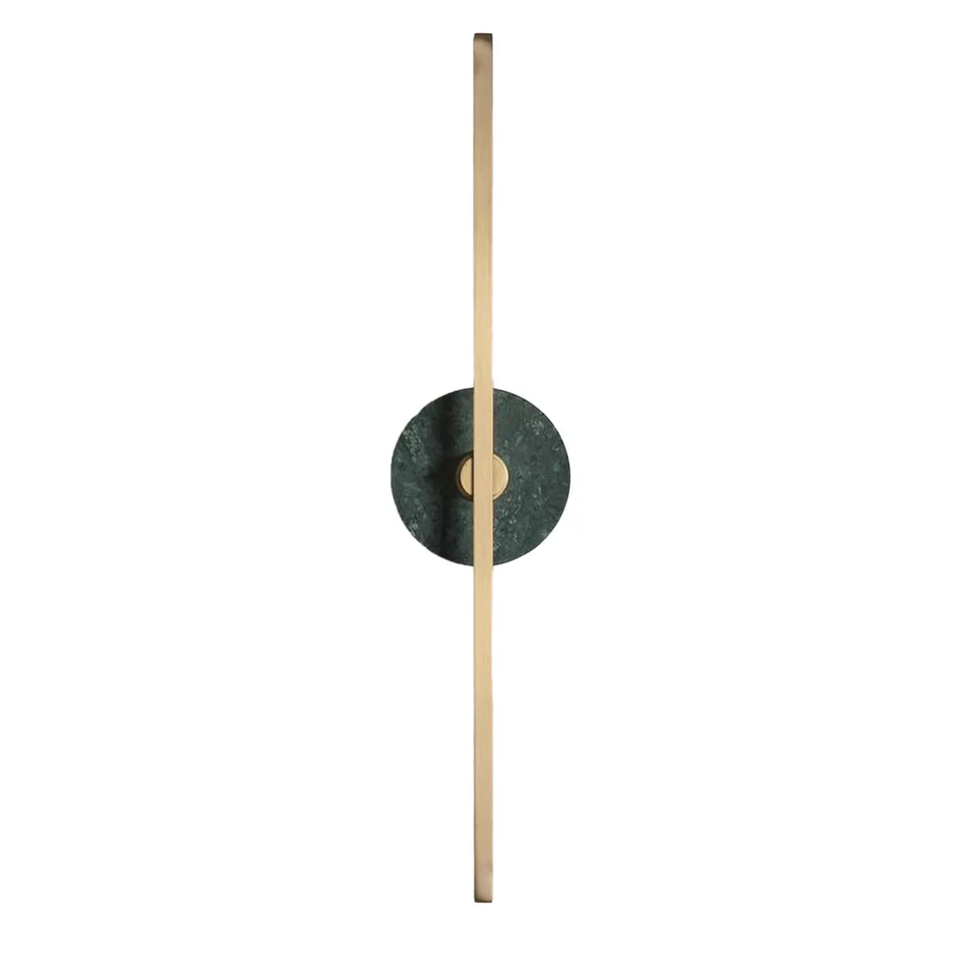 Essential Stick in Satin Brass and Green Guatemala Marble