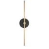 Essential Stick Wall Sconce in Satin Brass and Black Marquinha Marble