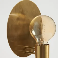 Essential Vanessa Satin Brass and Alabaster Wall Lamp