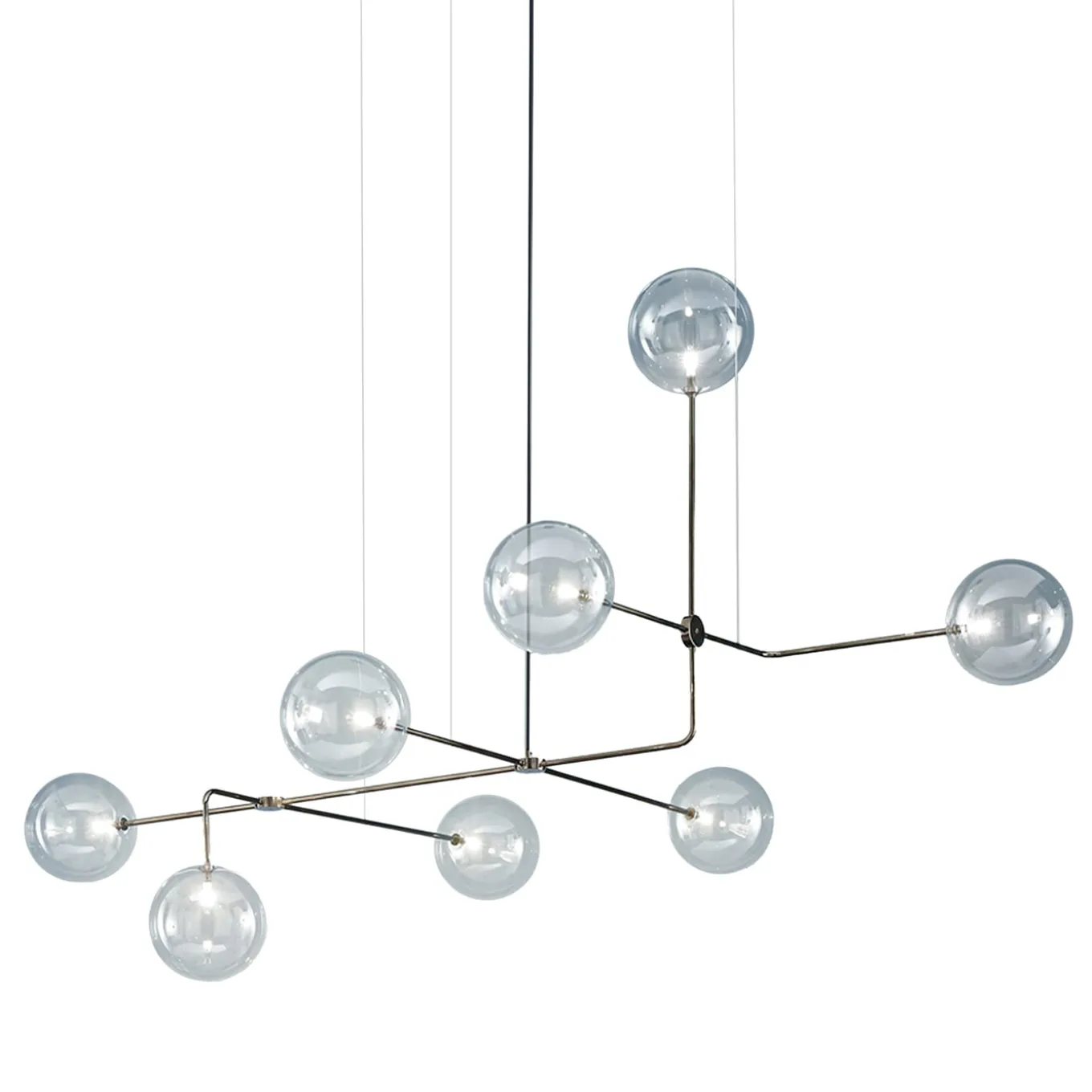 Essenza 8-Light Transparent Borosilicate Glass Chandelier